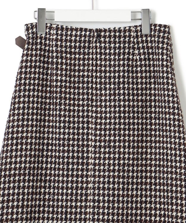 23区 チェックツイード ラップ風 スカート ブラック系3