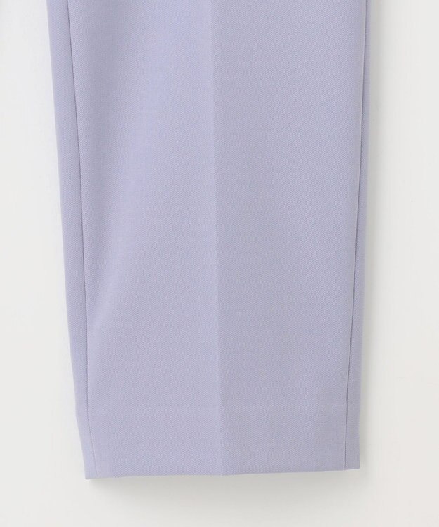 自由区 S 【撥水加工・洗える】TRギャバ裏起毛テーパード パンツ サックスブルー系