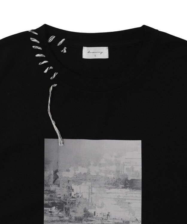 WEGO グラフィックステッチT（LS） ブラック