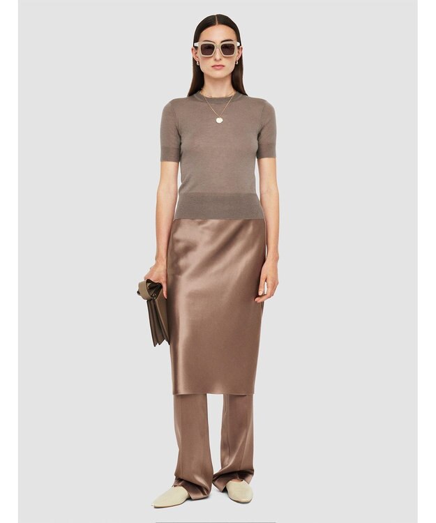 JOSEPH 【洗える】キャッシュエアー　ショートスリーブニット Escargot