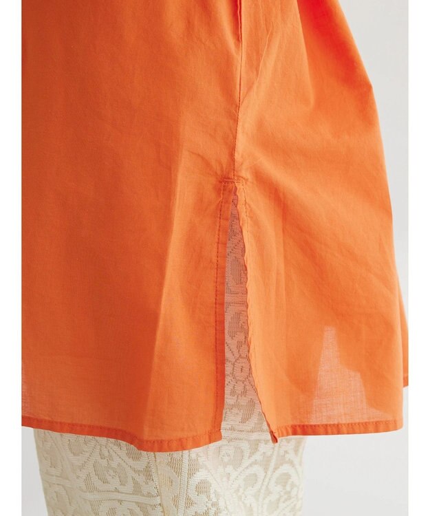 Green Parks スキッパーボリュームブラウスチュニック Orange