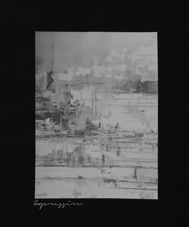 WEGO グラフィックステッチT（LS） ブラック