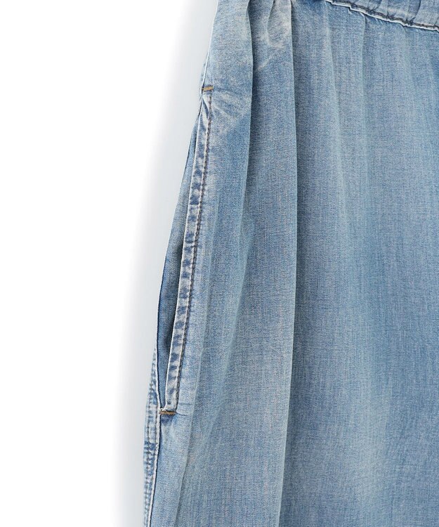 J.PRESS YORK STREET 【WOMEN】ダンガリーワイド デニムパンツ ダルブルー系