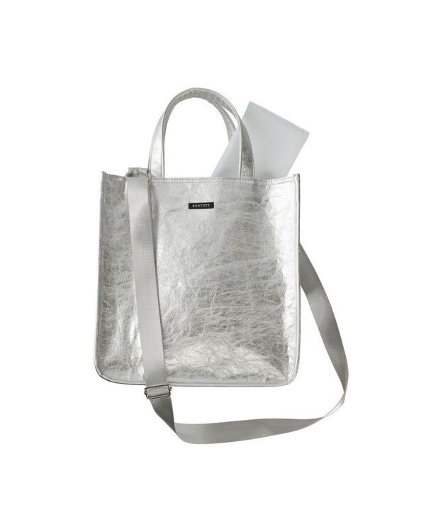 ROOTOTE 1032【木繊維軽量素材】EU.スクエア.メタリック-A 01：シルバー