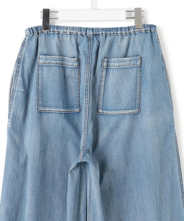 J.PRESS YORK STREET 【WOMEN】ダンガリーワイド デニムパンツ ダルブルー系