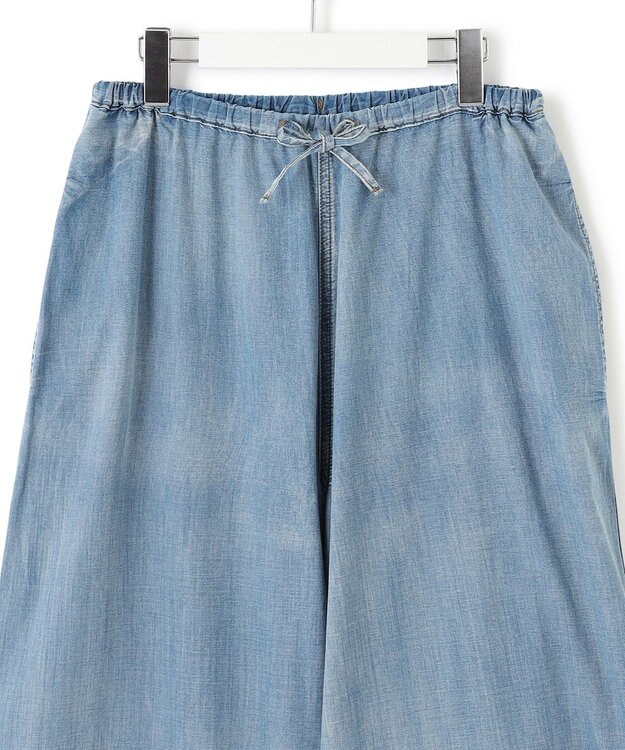 J.PRESS YORK STREET 【WOMEN】ダンガリーワイド デニムパンツ ダルブルー系