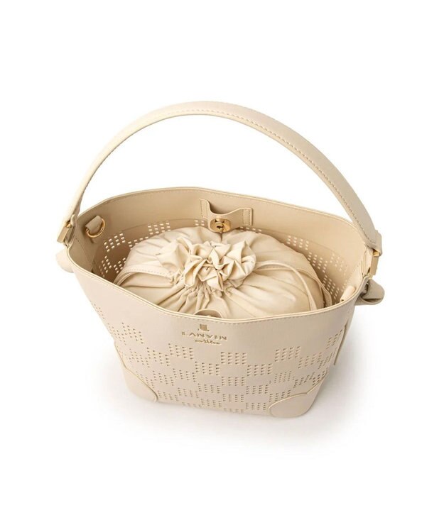 LANVIN en Bleu ペルフォレ 2wayバッグ オフホワイト