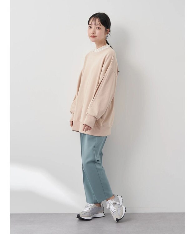 earth music&ecology 袖スリットスウェット Beige