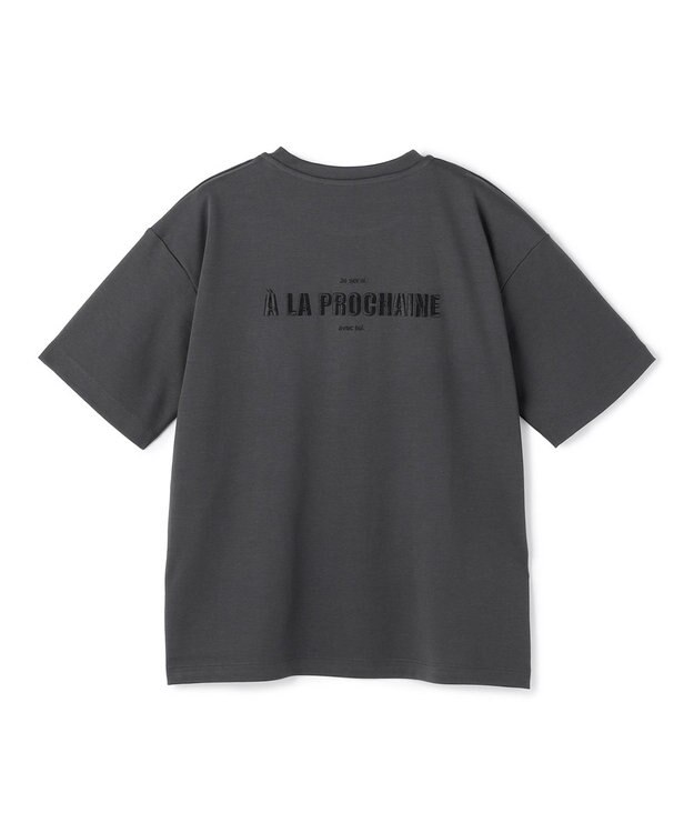 UNFILO 【VERY掲載】BEAUTY FORM-T cotton ロゴ ハーフスリーブ Tシャツ チャコール