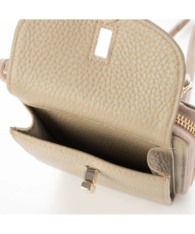 UNBILLION ペルケ perche / 牛革シュリンクタイプモバイルウォレットショルダー　旧8660 オーク