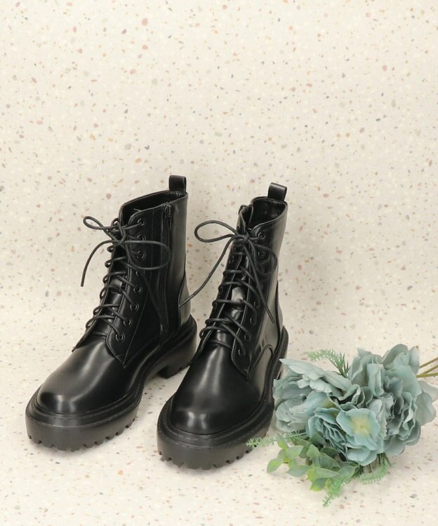 Bridget Birkin 【Bridget Birkin】ボリュームソールレースアップショートブーツ ブラック