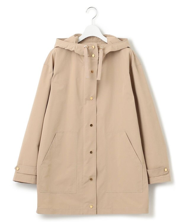 23区 L 【洗える/撥水加工】ブライトウェザークロス フーテッド アウター ベージュ系