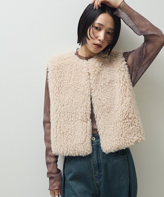 Green Parks ・ＥＬＥＮＣＡＲＥ　ＤＵＥ　シープファーベスト Light Beige