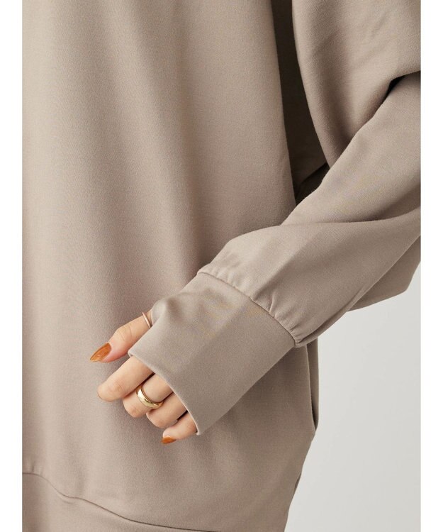 CRAFT STANDARD BOUTIQUE ポンチオーバーサイズパーカー Gray Beige