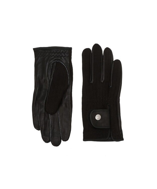 DAKS 【DAKS GOLF】 ニット＆シープレザーグローブ ブラック