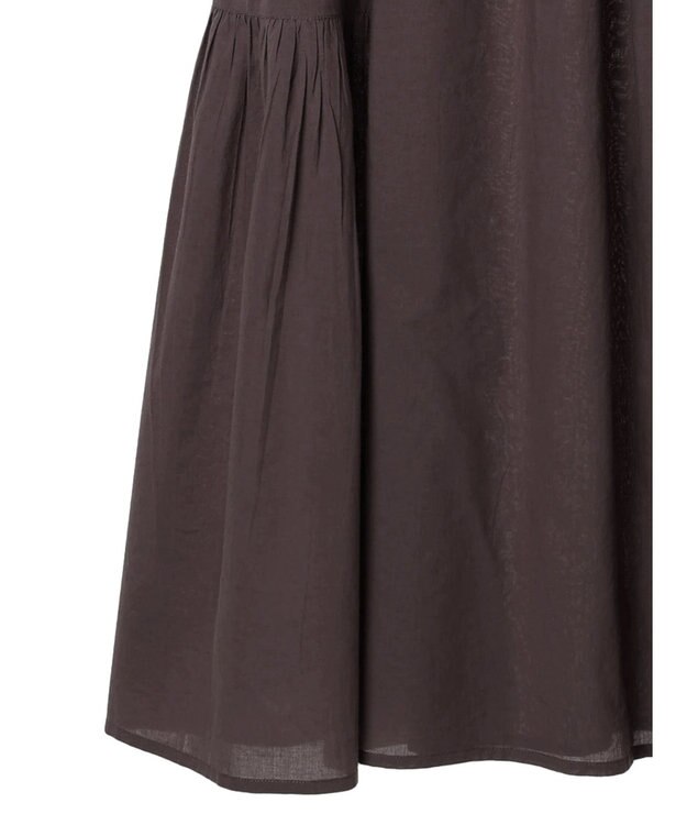 CRAFT STANDARD BOUTIQUE インド綿パフスリーブギャザーワンピース Purple