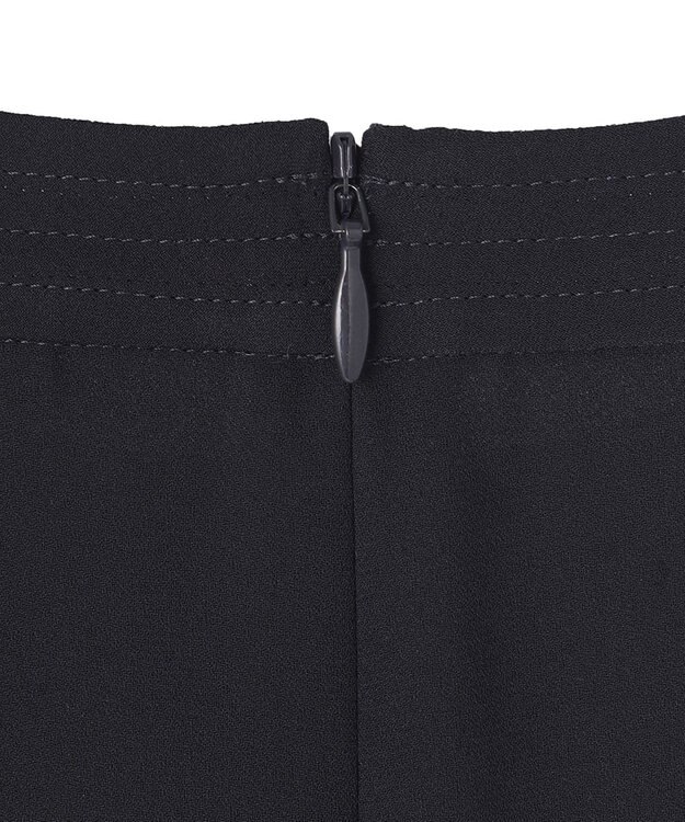 23区 【洗える】バックサテンアムンゼン ネックステッチ ブラウス ネイビー系