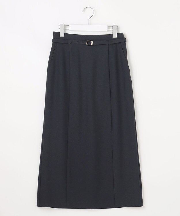 ANY SIS スマートビューティストレッチベルト スカート ネイビー