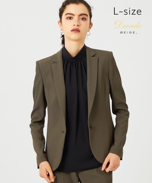 BEIGE， 【L-size】LUIZA / テーラードジャケット Khaki