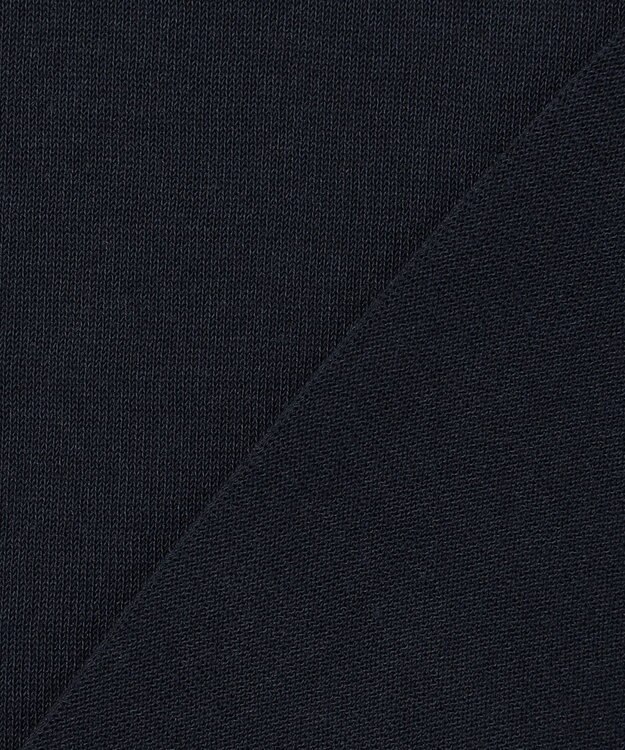 J.PRESS LADIES COTTON ACETATE DRY クルーネック カーディガン ネイビー系