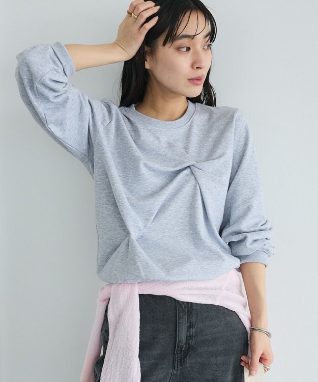 CRAFT STANDARD BOUTIQUE ミニ裏毛ツイストプルオーバー Gray Mixture