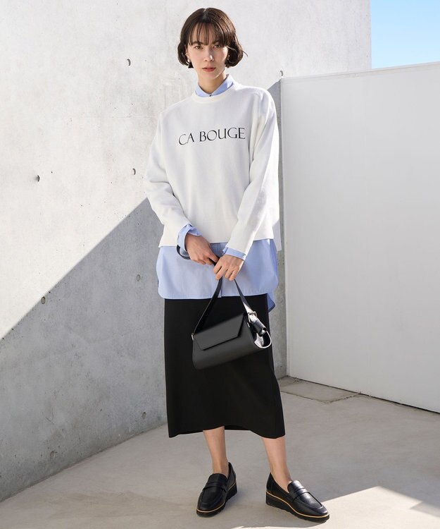 UNFILO スウェットライクロゴニット オフ