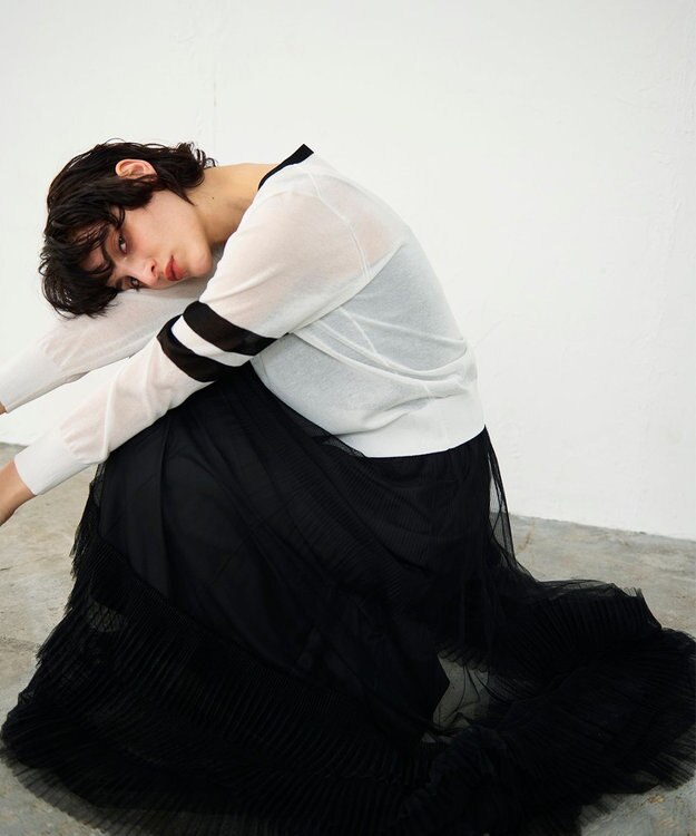 GRACE CONTINENTAL ボリュームチュールスカート ブラック