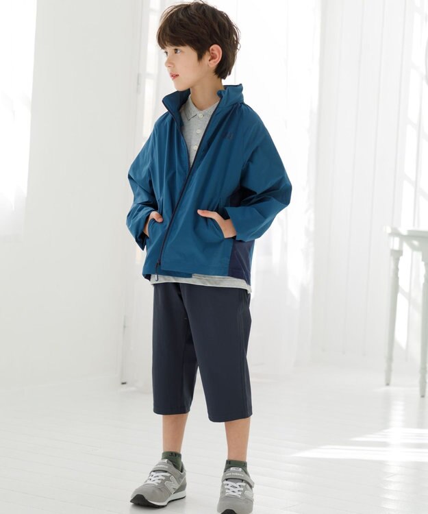 J.PRESS KIDS 【撥水】【140-170㎝】ナイロンストレッチクロス ７分丈パンツ ネイビー系