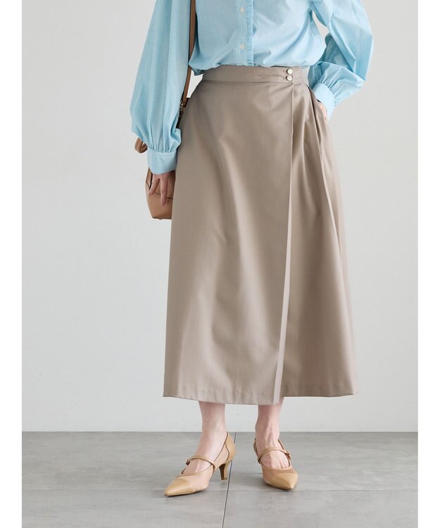 Te chichi アシメタックフレアスカート ベージュ