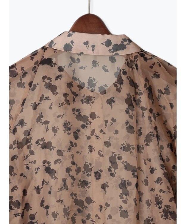 Te chichi シアーフラワーボリュームスリーブブラウス ベージュ