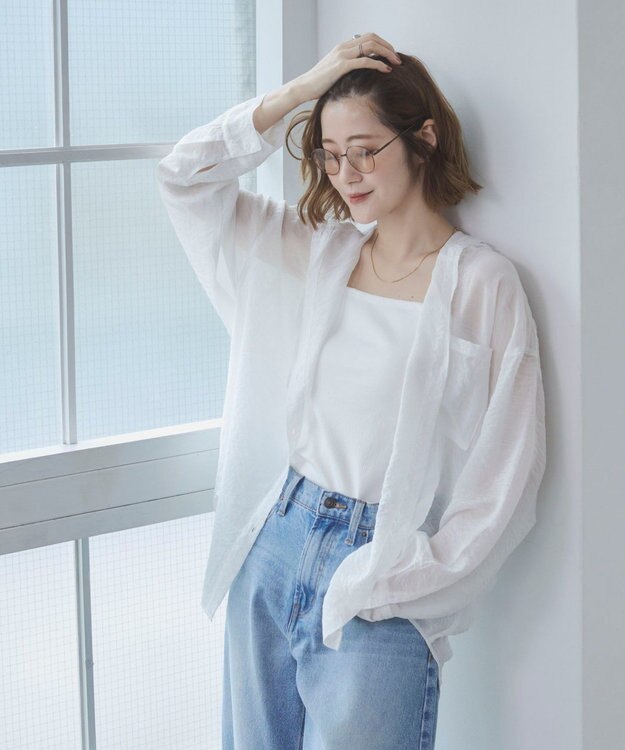 WEGO 【カップ付き】接触冷感なちゅ盛れ2WAYカップインキャミ ホワイト