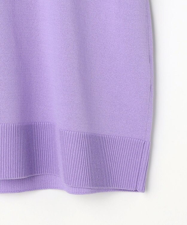 組曲 L 【先行予約】マイラックカラー 6分袖 ニット ライラック系
