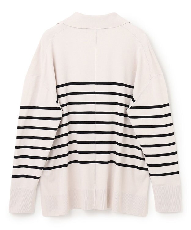 UNFILO マイビューティ スキッパーニット アイボリー×ブラック