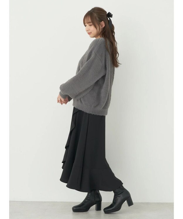 earth music&ecology ロングシャギーハイネックプルオーバー Gray