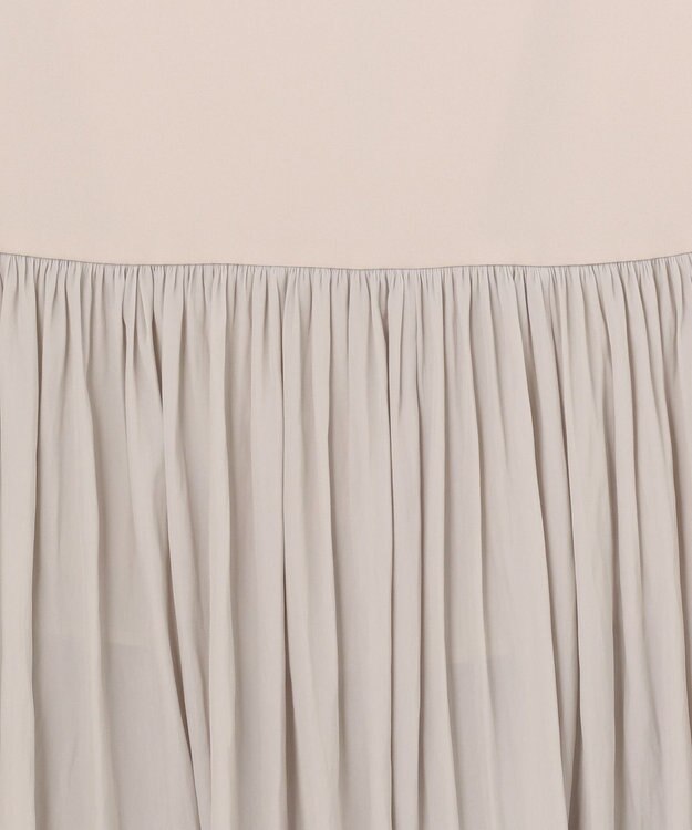 GRACE CONTINENTAL ネックレス付ティアードドレス ベージュ