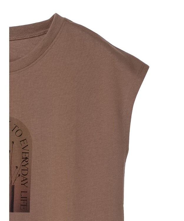 Green Parks フラワーフォトコンパクトプルオーバー Beige