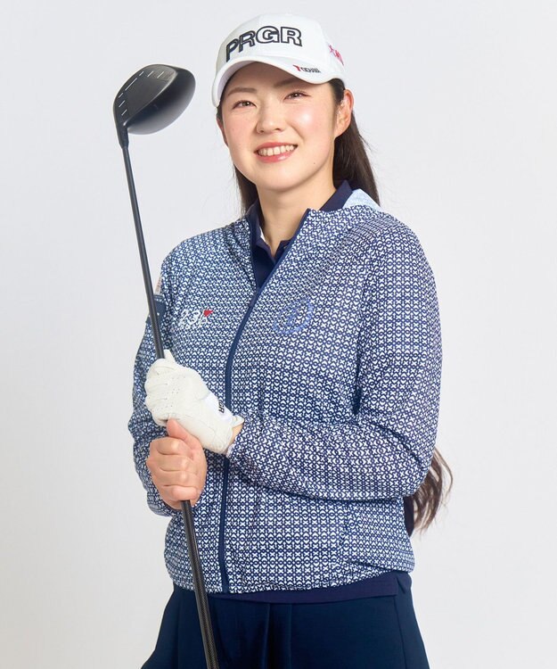 23区GOLF 【辻梨恵プロ着用】UV-A波をブロックする『サンベール』 モノグラムUVパーカー ネイビー系5