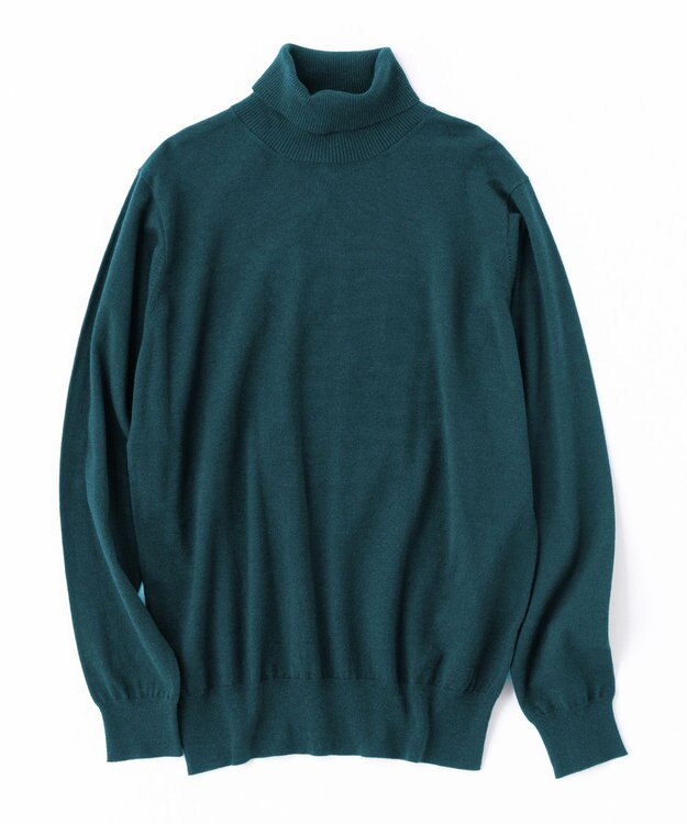 UNFILO MENS 【男女兼用】ライトウォームタートルネックニット グリーン