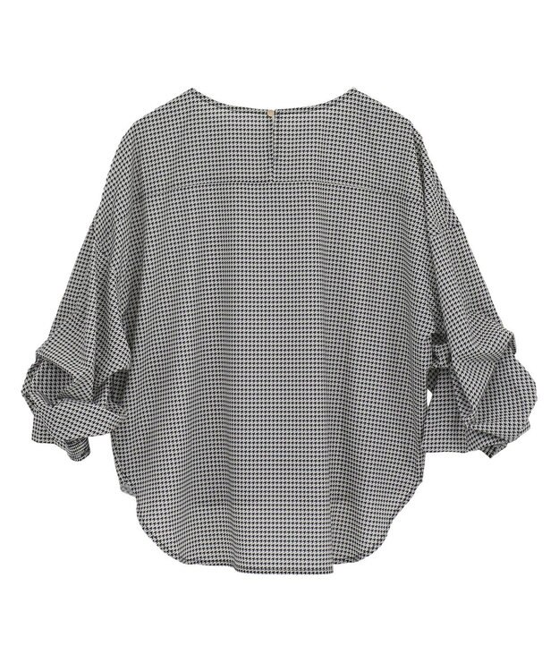 YECCA VECCA 2wayボリューム袖ブラウス Hounds Tooth