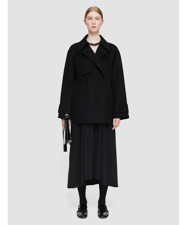 JOSEPH ダブルフェイスカシミヤ　ショートコート Black