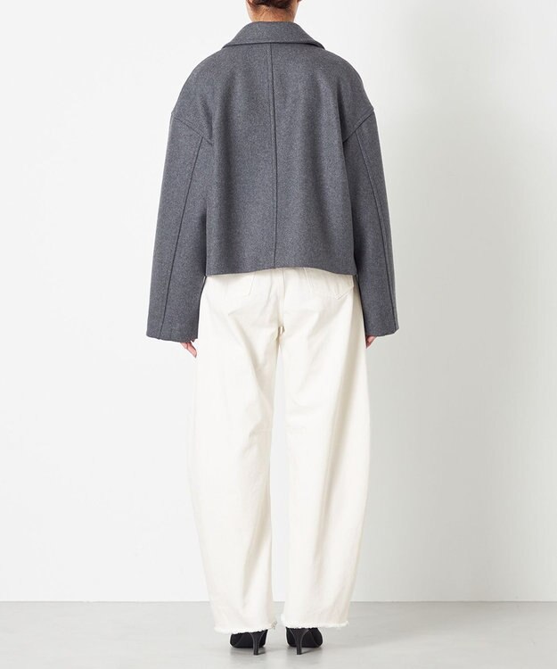 NAVE 【Nave】ダブルメルトン ショートPコート チャコール系