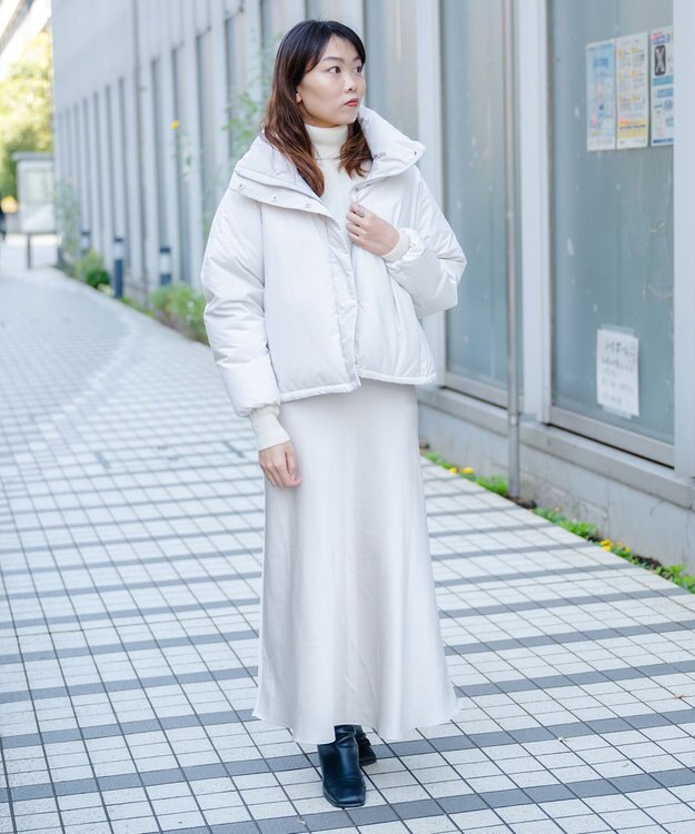 KWD 【日本製/高品質ダウン】STAND COLLAR DOWN BLOUSON ダウンブルゾン アイボリー