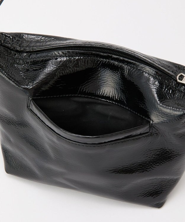 russet エナメルワンショルダーバッグ(CE-1635) Black