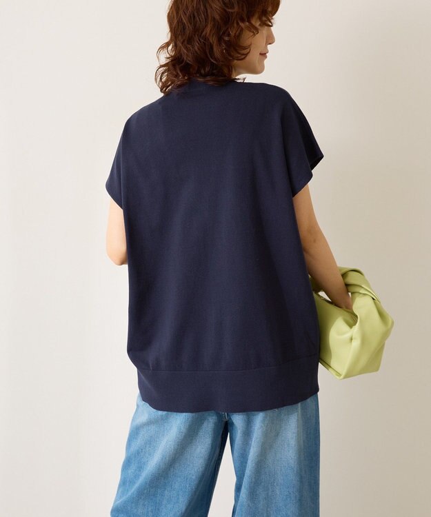 AMERICAN HOLIC 【先行予約】【WEB限定】フレンチスリーブVネックニットカーディガン Navy
