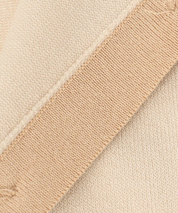 Feroux バイカラー カーディガン アイボリー系1