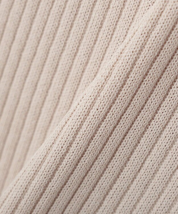 YECCA VECCA シアーMIX5分袖ニット Gray Beige