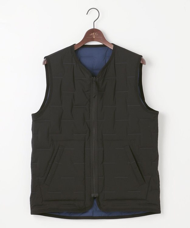 JOSEPH ABBOUD MOUNTAIN 【2WAYストレッチ/リバーシブル/撥水/軽量】 リバーシブル ダウン ベスト ダルブルー系