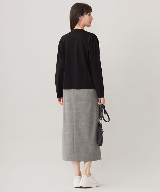 自由区 【撥水加工・洗える】TRギャバチェック柄 スカート モノトーン系チェック