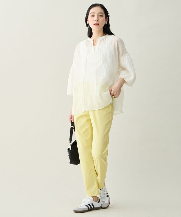 ANY L バルーンスリーブスキッパーブラウス エクリュ