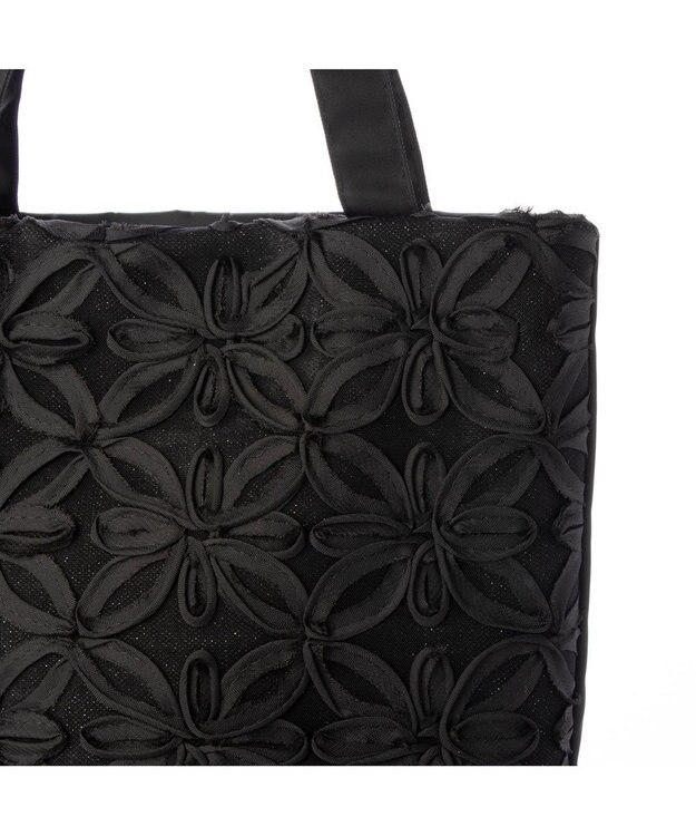 UNBILLION VERYコラボ カシュカシュ cachecache /シフォンモチーフ柄トート ブラック